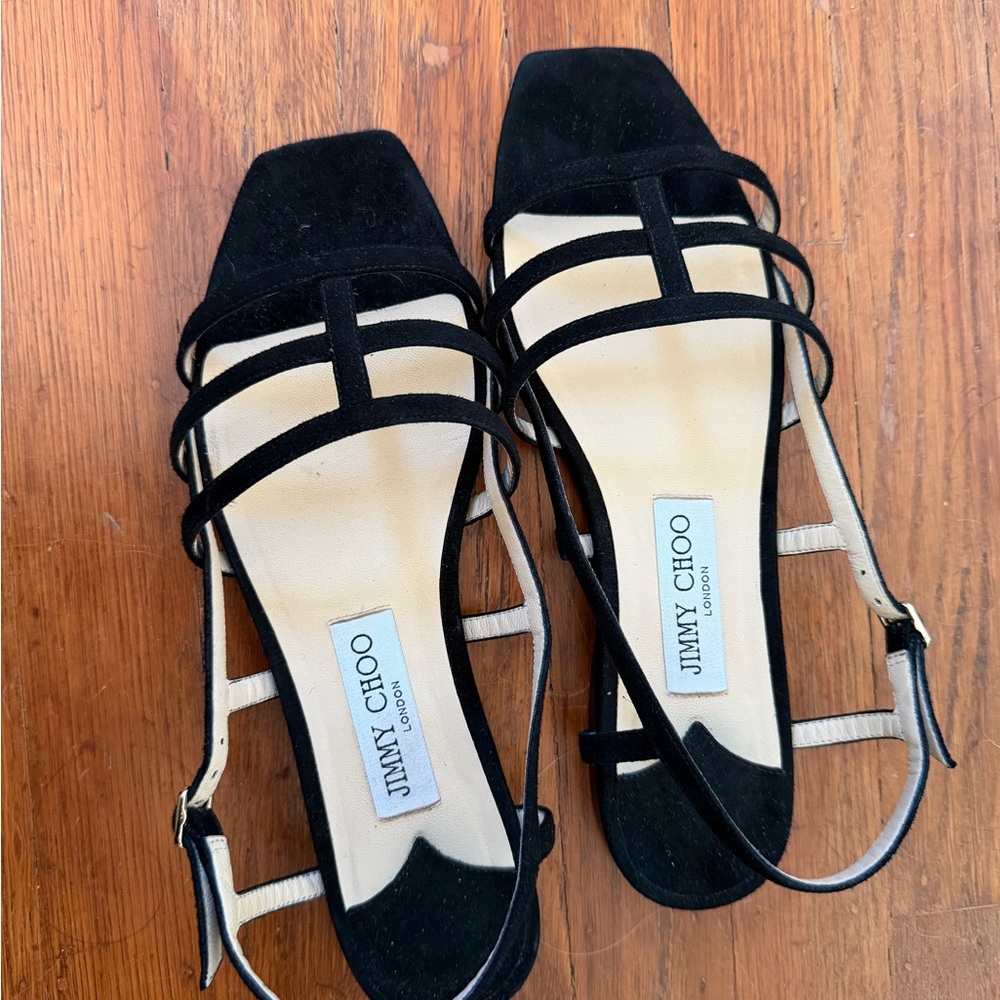 Jimmy Choo Black Strappy Heels